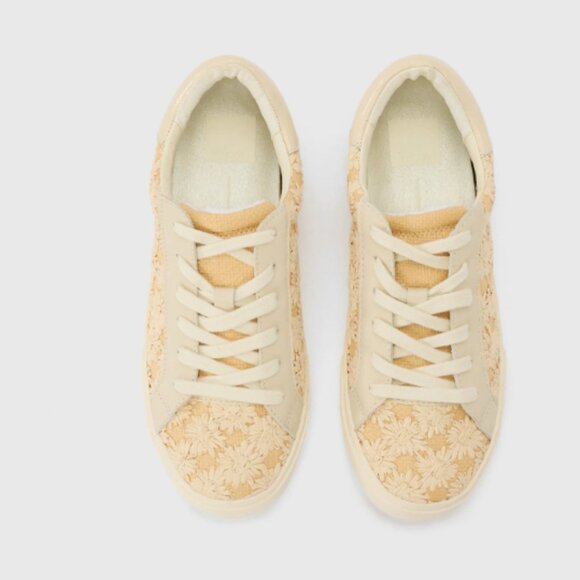 NEW DOLCE VITA  Floral Sneakers Creme Floral Raffia $139 RETAIL  2510 3T7 - Picture 9 of 9